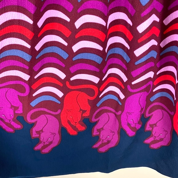 KATE SPADE Purple Rawr Long Sleeve Smocked Mini Dress XXS NEW - Picture 5 of 9